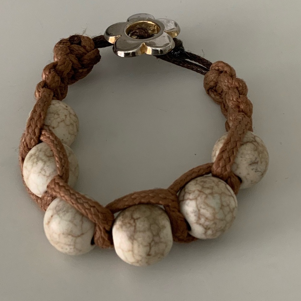 Vintage Shell Tropical Rope Bracelet Adult one size